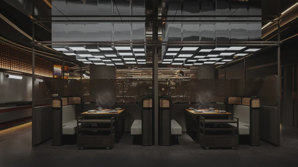 HOMESEE Dark Tone Chinese Restaurant Interior Design restaurant interior case image 06