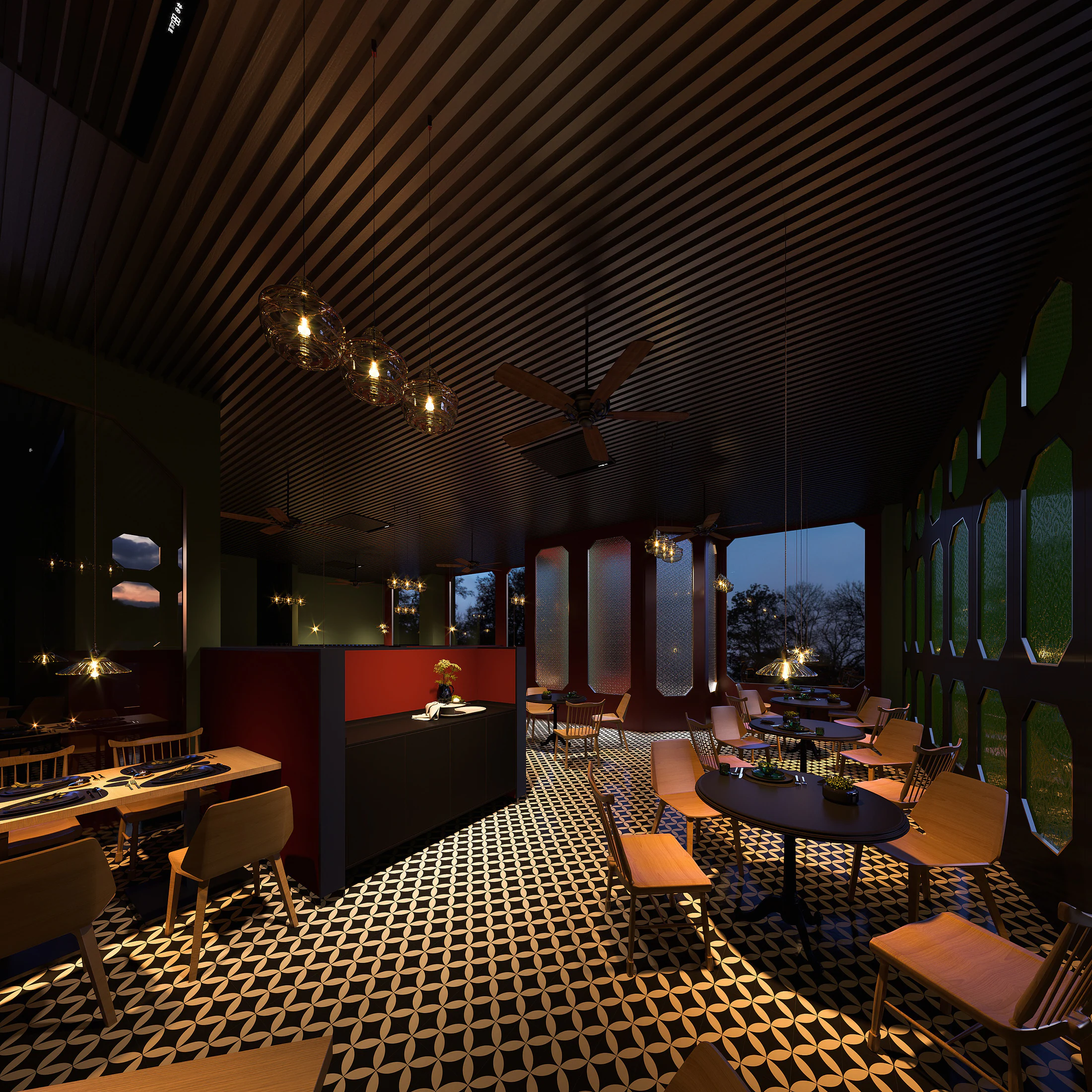 HOMESEE Poetic Chinese Restaurant Interior Design restaurant interior case image 02