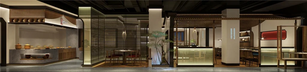 HOMESEE Warm Chinese Restaurant Interior Design restaurant interior case image 02