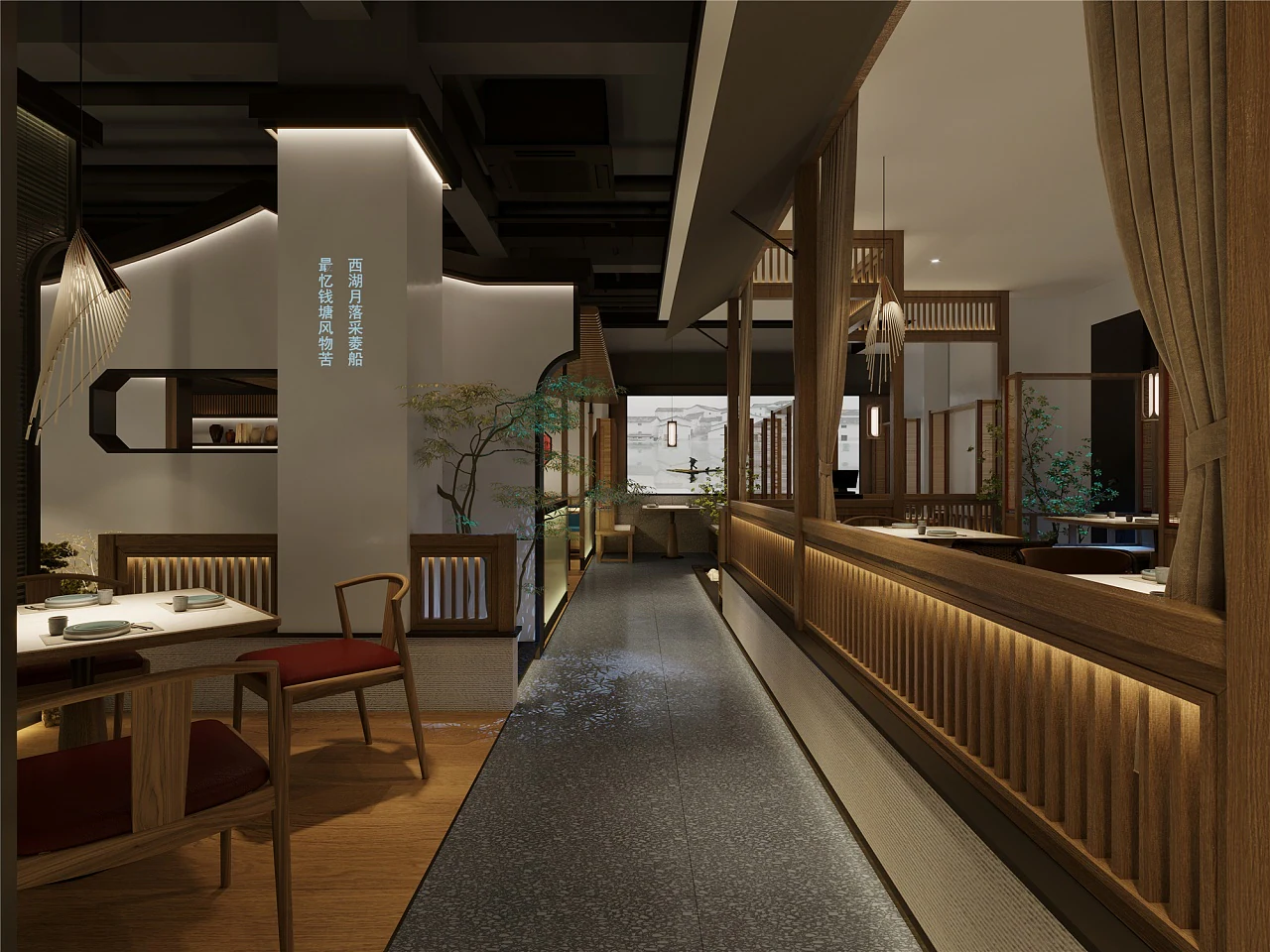 HOMESEE Warm Chinese Restaurant Interior Design restaurant interior case image 03