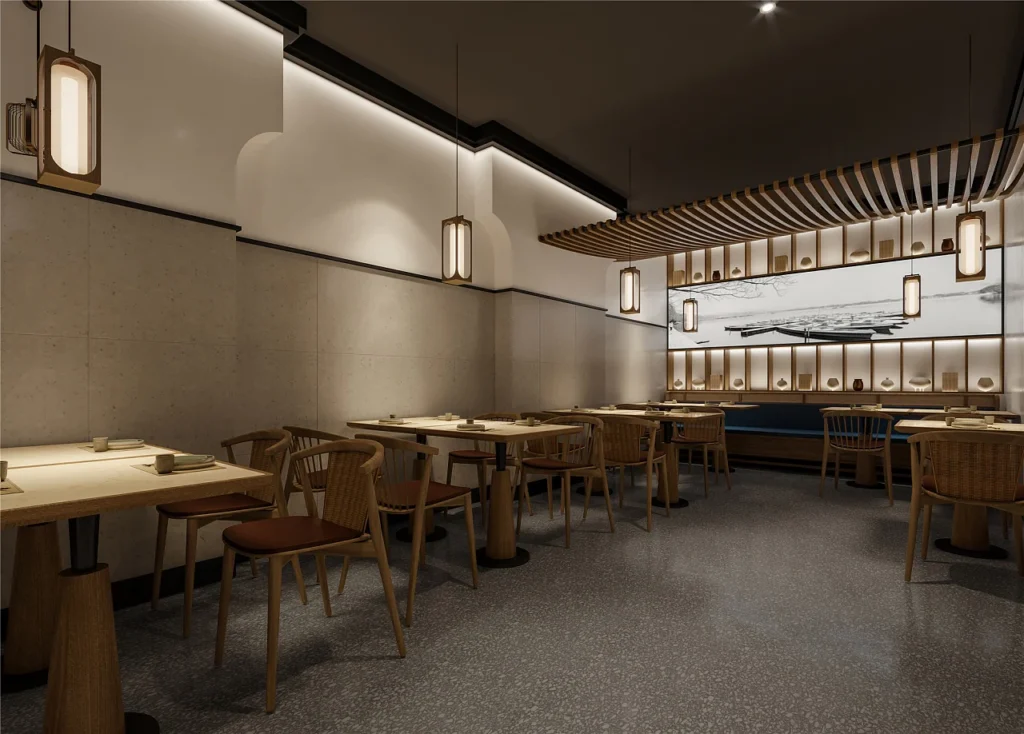 HOMESEE Warm Chinese Restaurant Interior Design restaurant interior case image 08