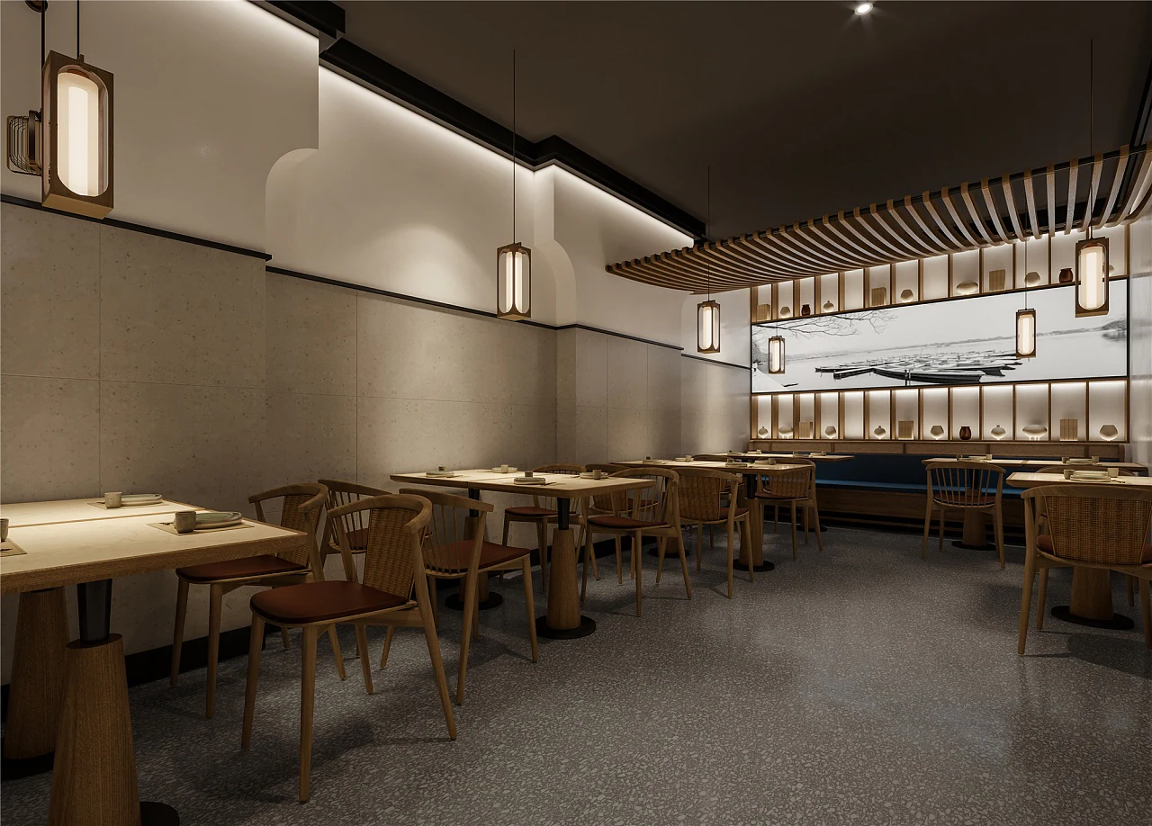 HOMESEE Warm Chinese Restaurant Interior Design restaurant interior case image 08