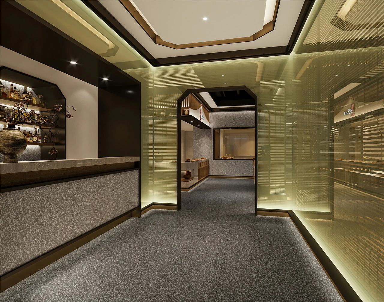 HOMESEE Warm Chinese Restaurant Interior Design restaurant interior case image 09