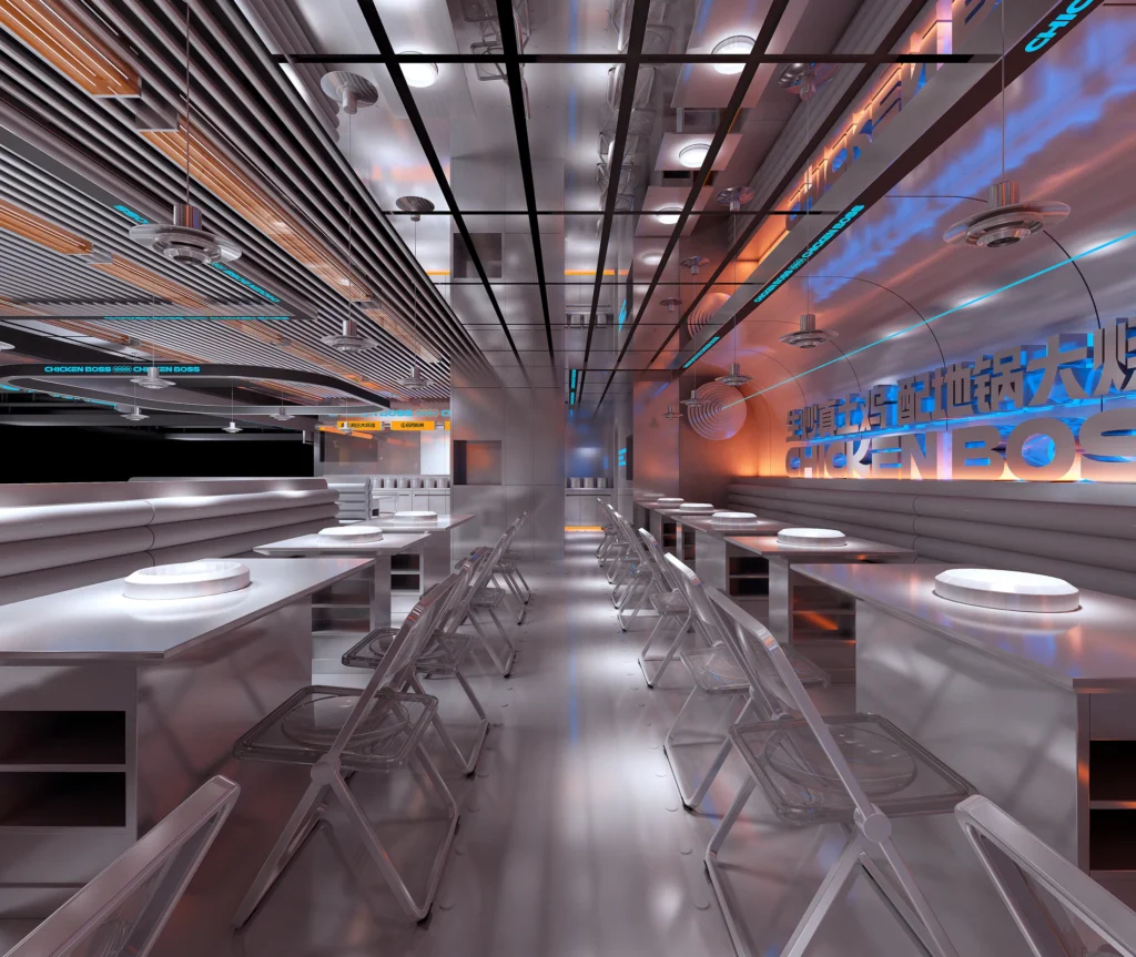 HOMESEE Punk Chinese Restaurant Interior Design restaurant interior case image 07