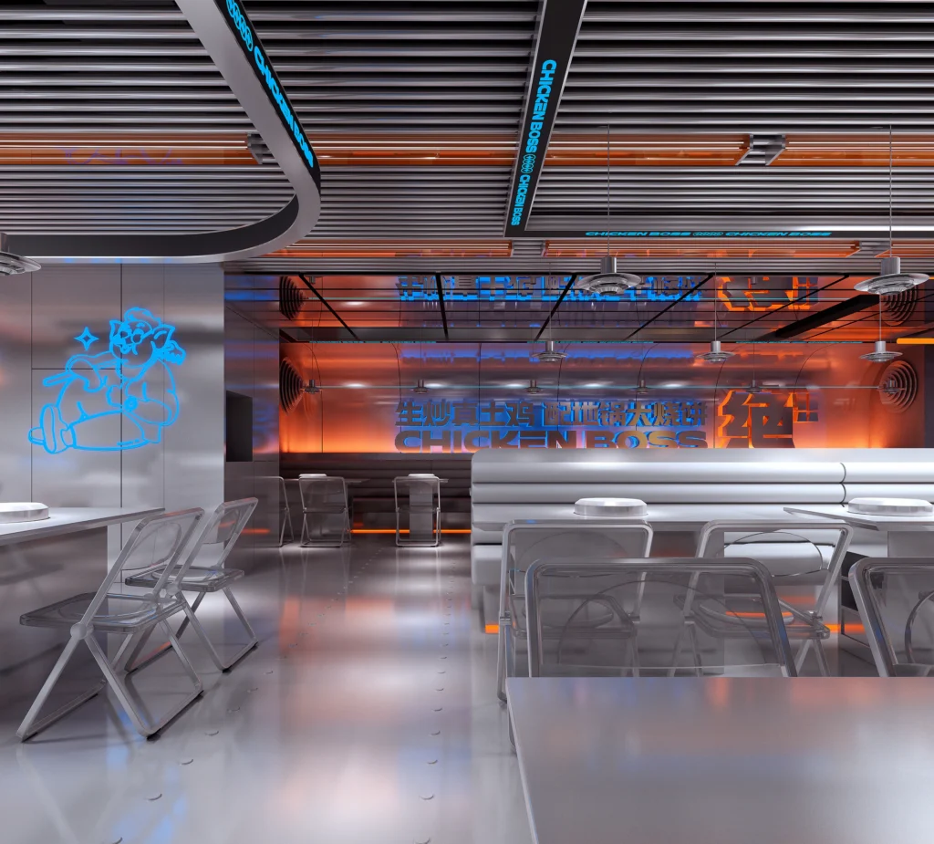 HOMESEE Punk Chinese Restaurant Interior Design restaurant interior case image 09