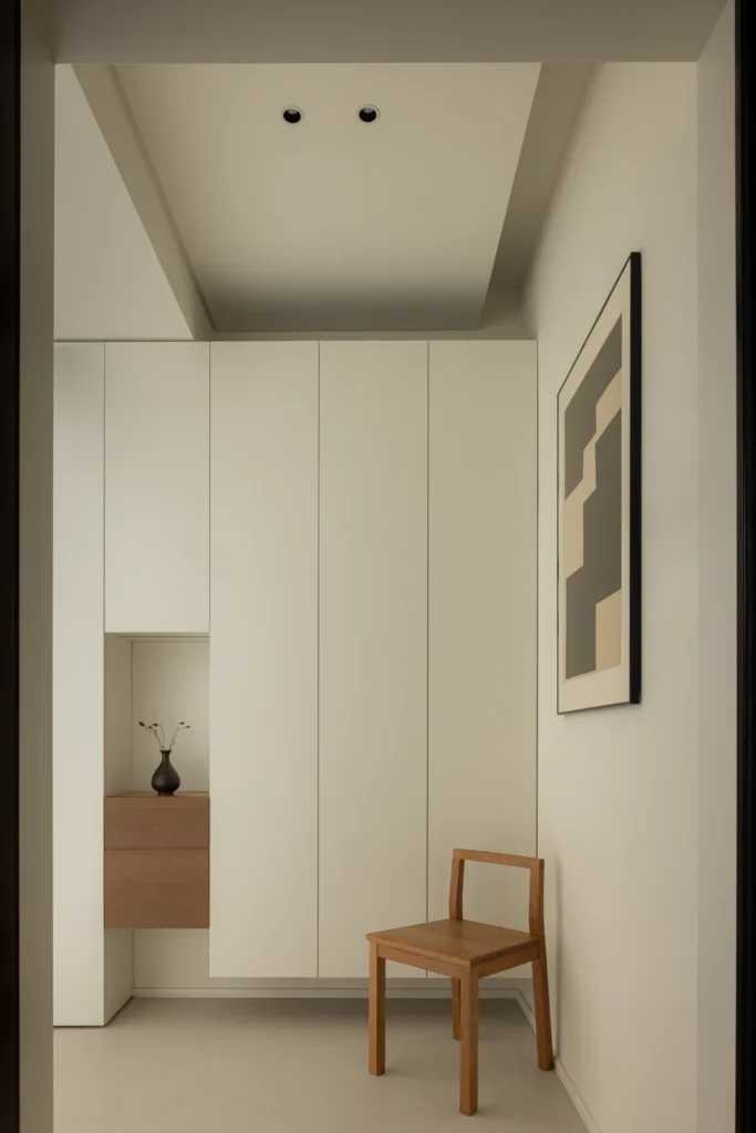 HOMESEE Taizhou Cream and Wood Large Apartment Interior Design Cream Interior Design case image 04
