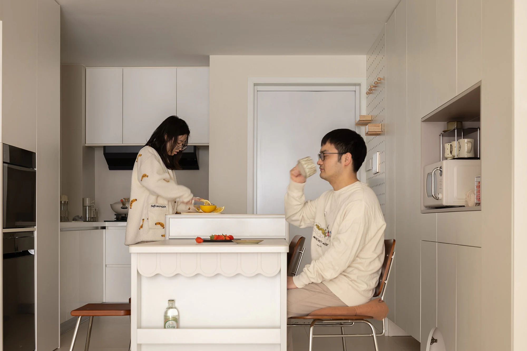 HOMESEE Sunshine City Tanyuan 80 sqm Cream Cat-Friendly Home Cream Interior Design case image 02