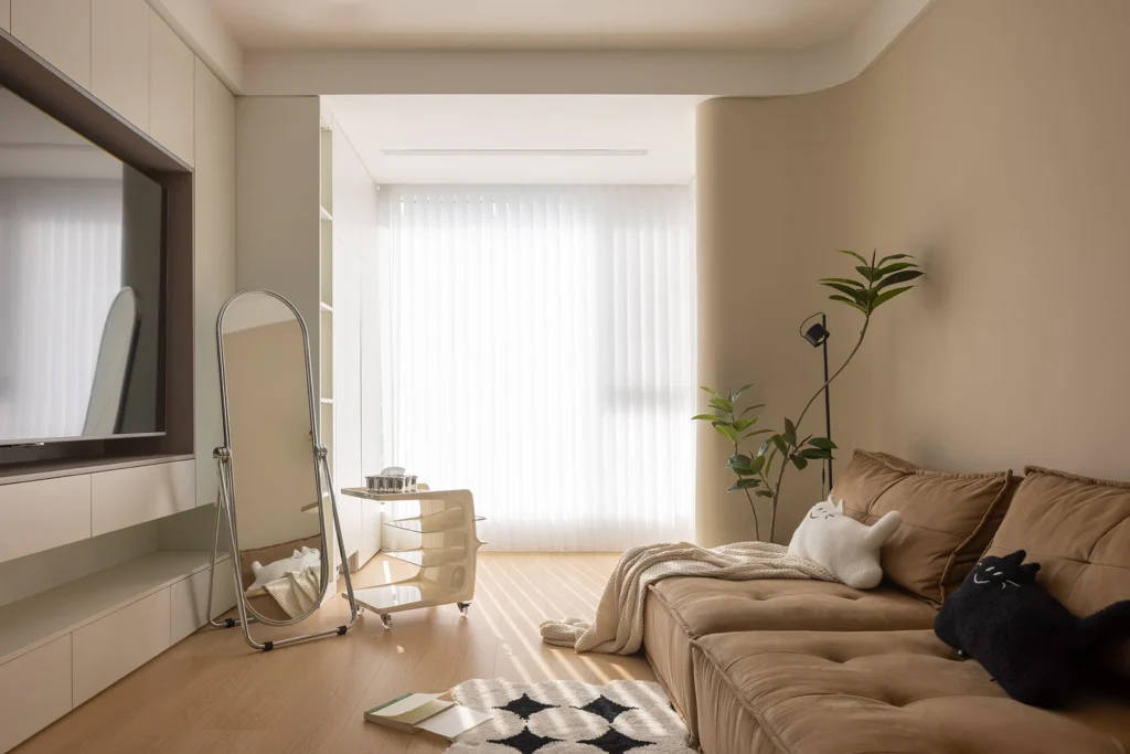 HOMESEE Sunshine City Tanyuan 80 sqm Cream Cat-Friendly Home Cream Interior Design case image 06