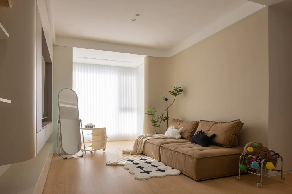HOMESEE Sunshine City Tanyuan 80 sqm Cream Cat-Friendly Home Cream Interior Design case image 07