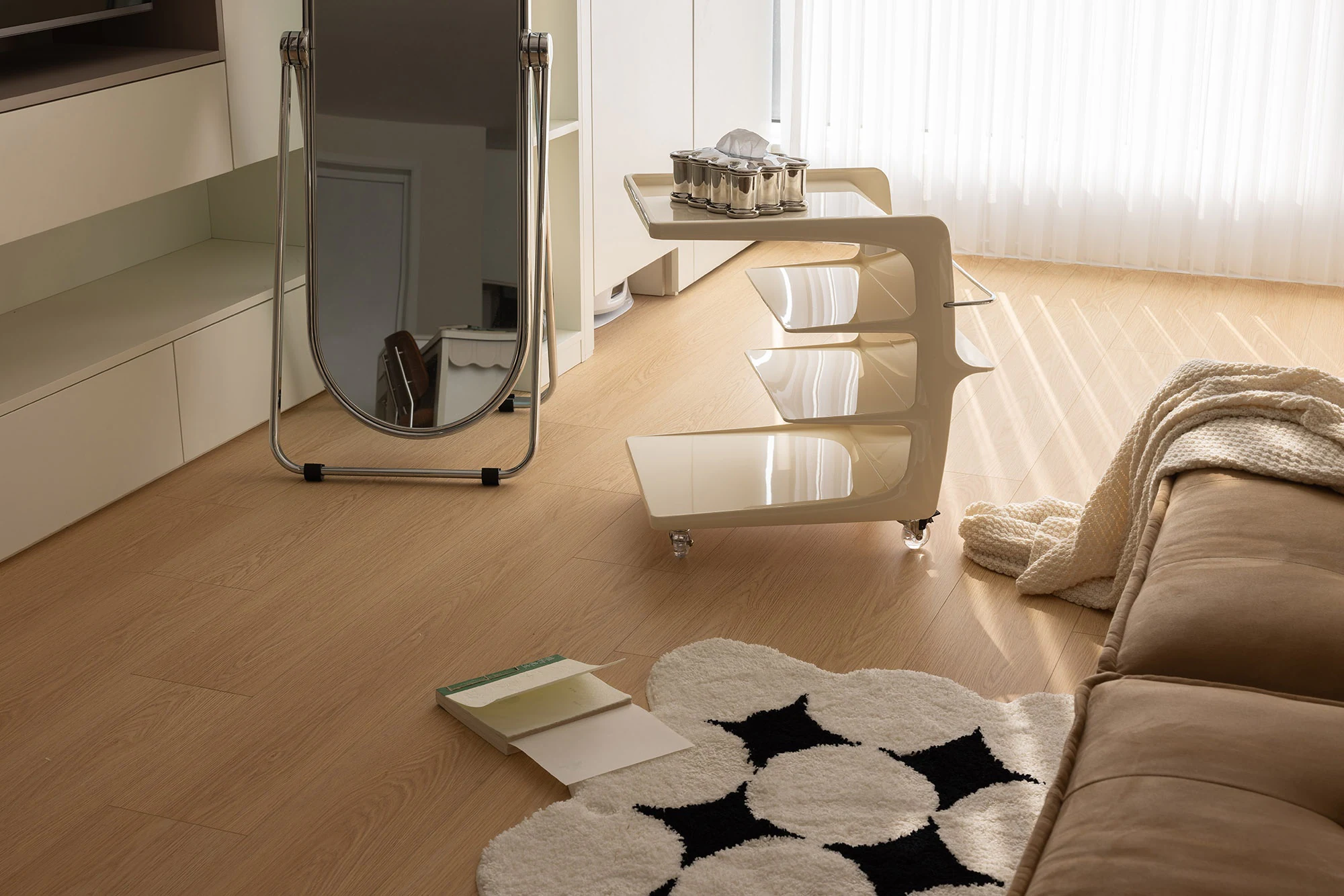 HOMESEE Sunshine City Tanyuan 80 sqm Cream Cat-Friendly Home Cream Interior Design case image 10