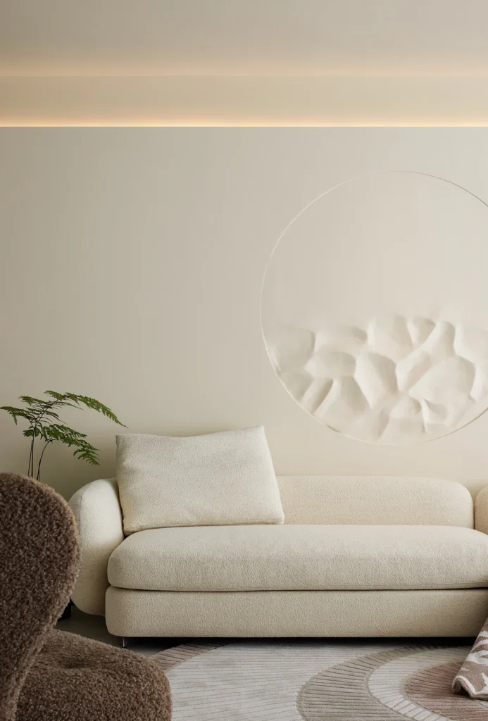 HOMESEE Ruchu Cream Residence Interior Design Cream Interior Design case image 05
