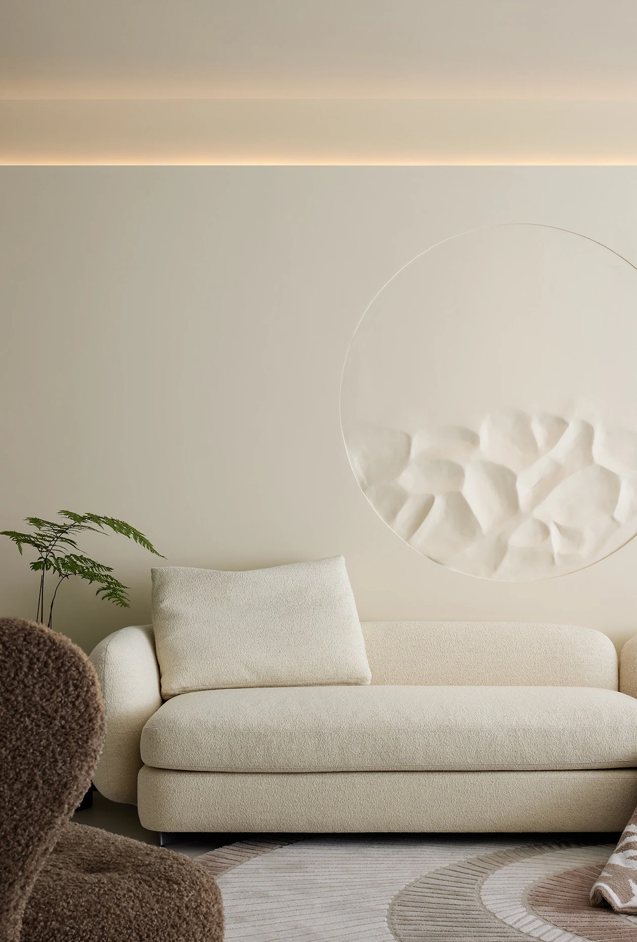 HOMESEE Ruchu Cream Residence Interior Design Cream Interior Design case image 05