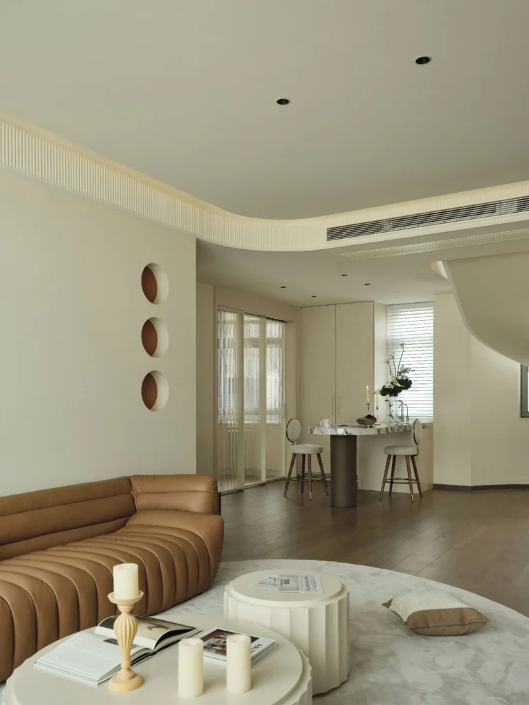 HOMESEE 400 sqm Modern Cream Duplex Villa Interior Design Cream Interior Design case image 04