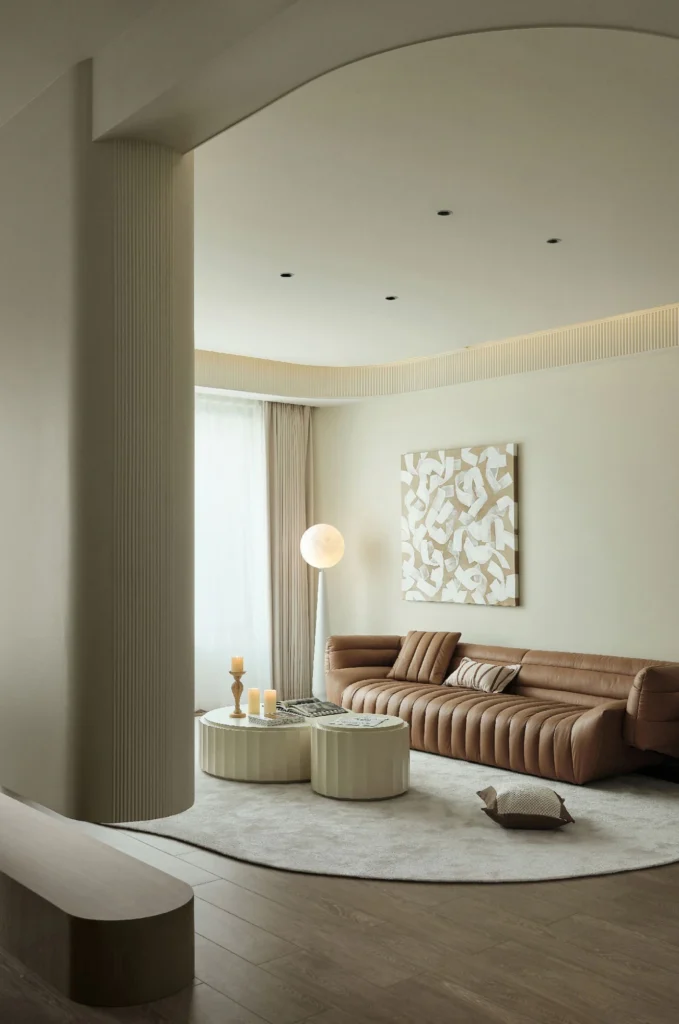 HOMESEE 400 sqm Modern Cream Duplex Villa Interior Design Cream Interior Design case image 07