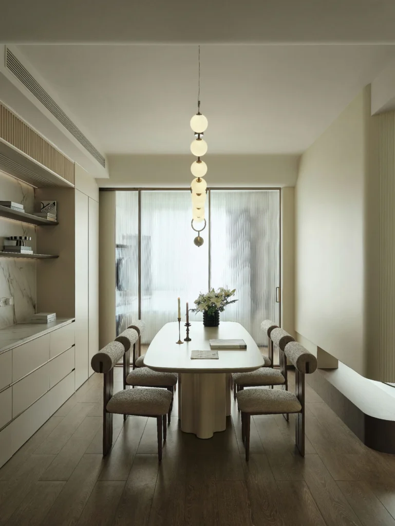 HOMESEE 400 sqm Modern Cream Duplex Villa Interior Design Cream Interior Design case image 08