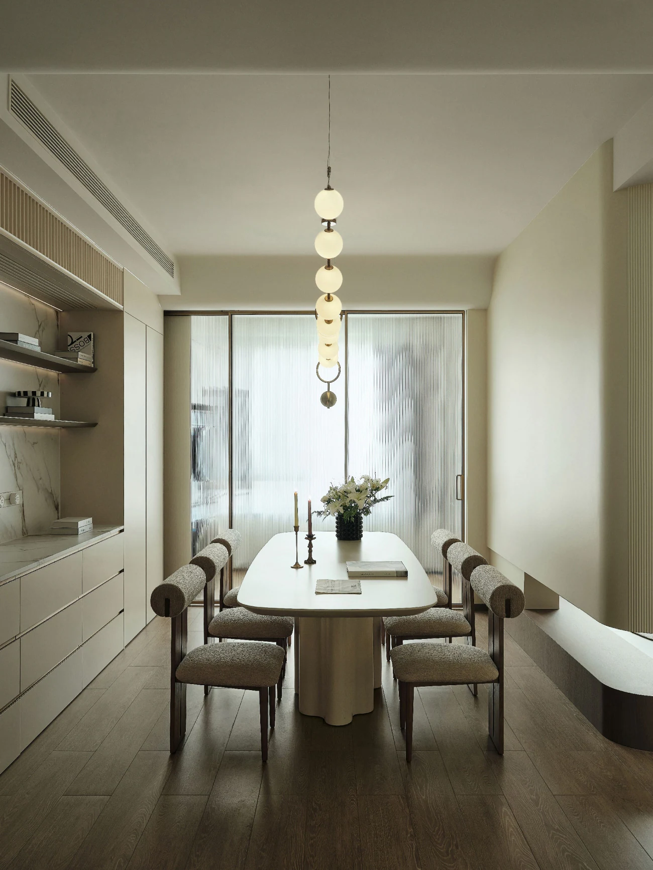 HOMESEE 400 sqm Modern Cream Duplex Villa Interior Design Cream Interior Design case image 08