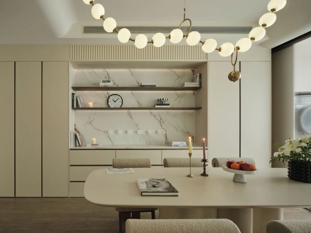 HOMESEE 400 sqm Modern Cream Duplex Villa Interior Design Cream Interior Design case image 09