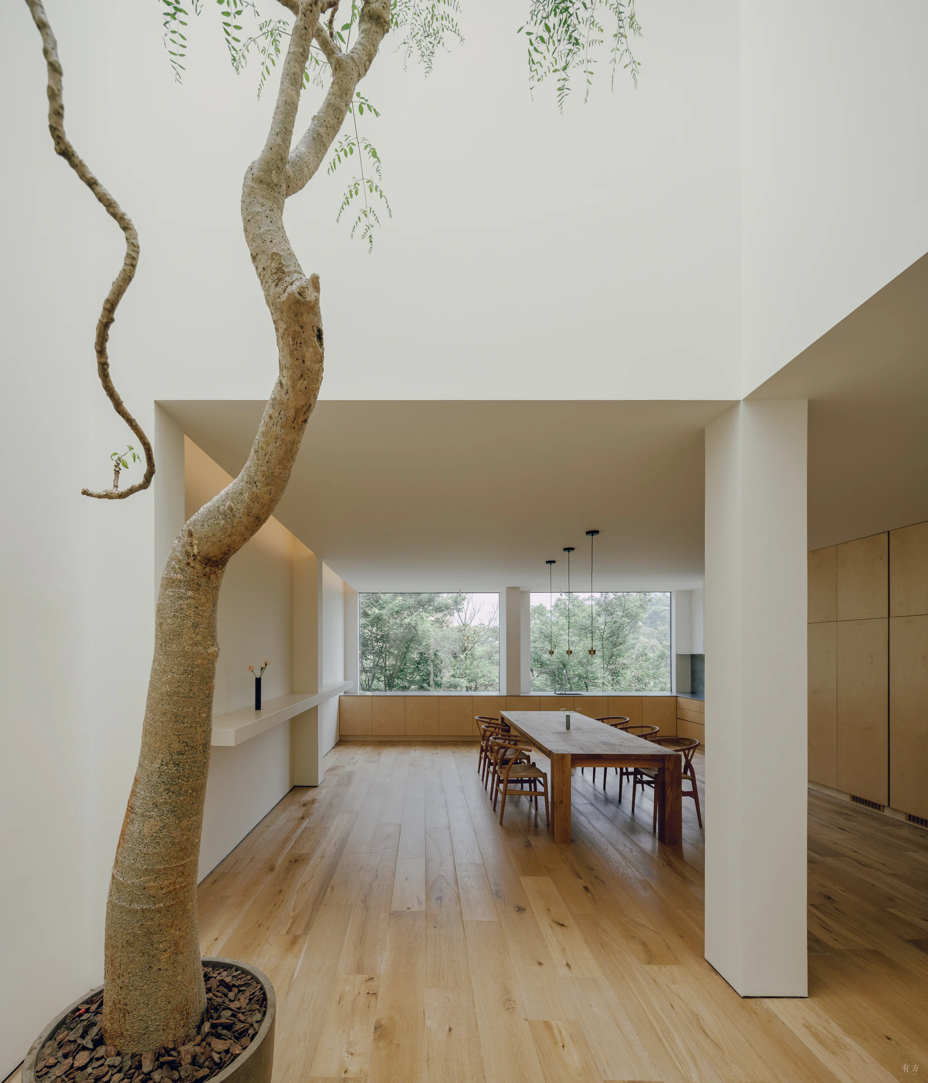 HOMESEE Villa 1199 Natural Wood Residence Interior Design Natural Wood Interior Design case image 02