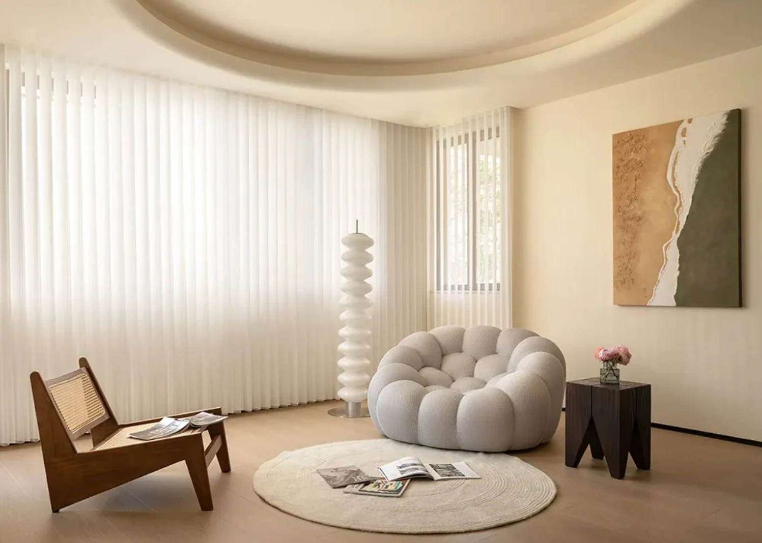 HOMESEE Jinhua Deshang Huating 140 sqm Natural Wood Residence Natural Wood Interior Design case image 04