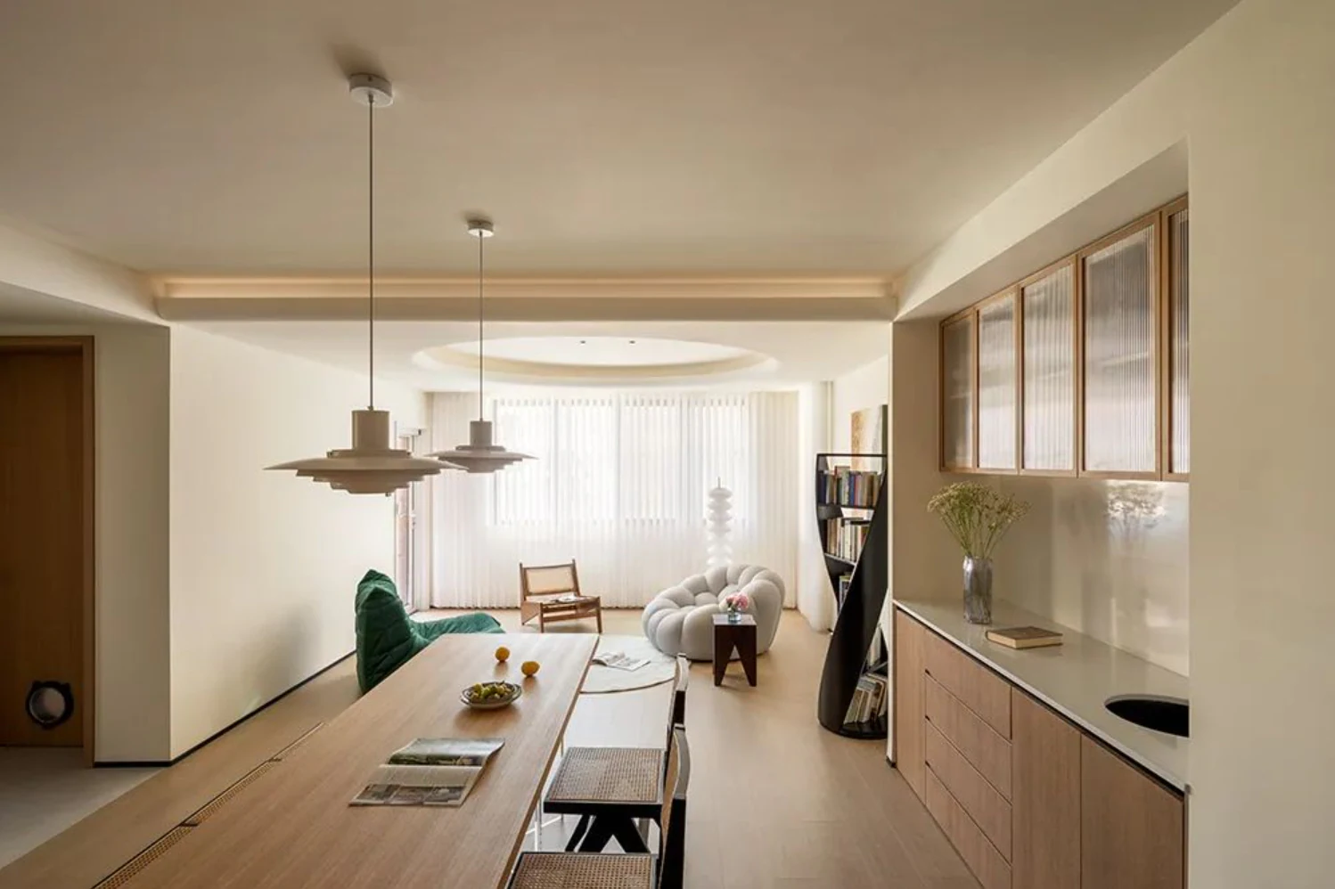 HOMESEE Jinhua Deshang Huating 140 sqm Natural Wood Residence Natural Wood Interior Design case image 05