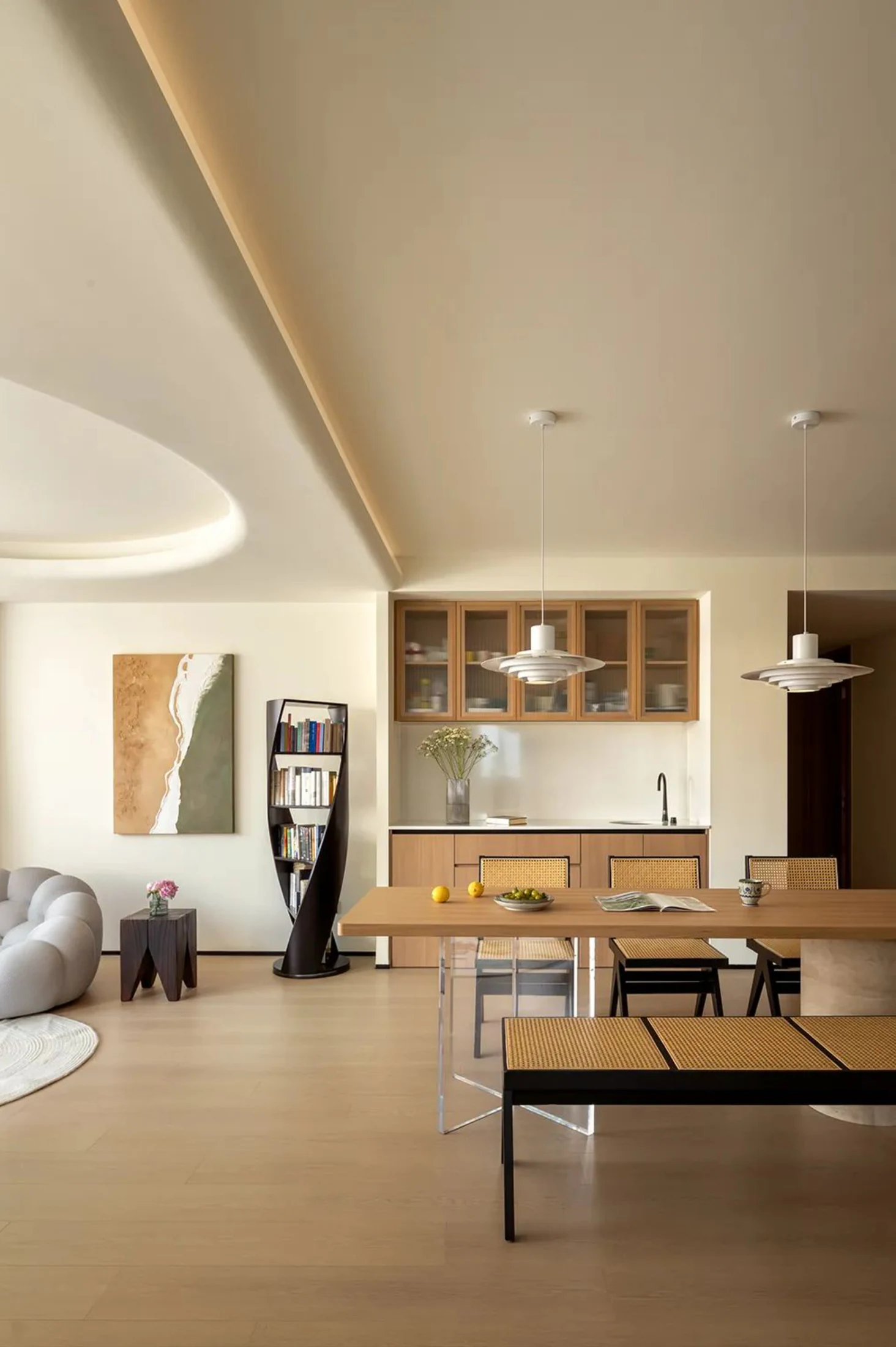 HOMESEE Jinhua Deshang Huating 140 sqm Natural Wood Residence Natural Wood Interior Design case image 08