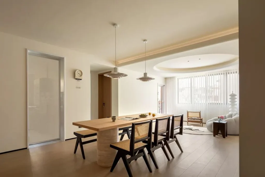 HOMESEE Jinhua Deshang Huating 140 sqm Natural Wood Residence Natural Wood Interior Design case image 09