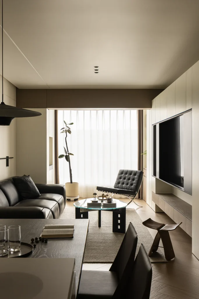 HOMESEE Taizhou 95 sqm Black and White Small Apartment Interior Design Small Apartment Interior Design case image 03