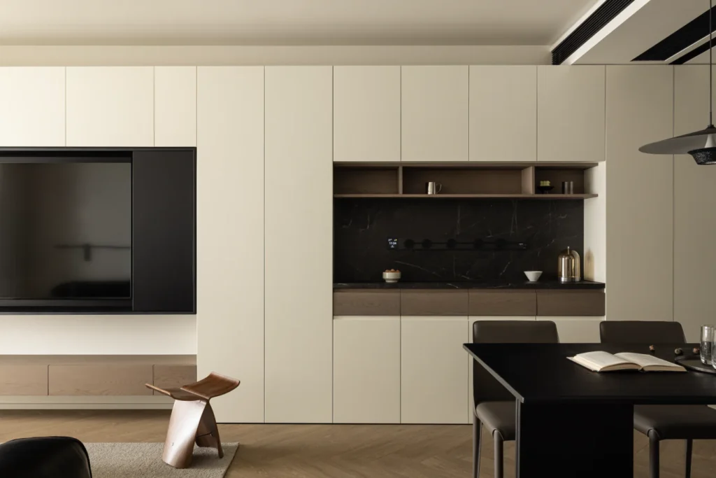HOMESEE Taizhou 95 sqm Black and White Small Apartment Interior Design Small Apartment Interior Design case image 07