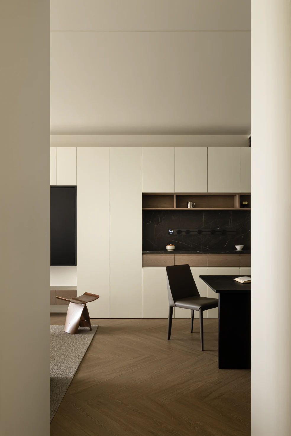 HOMESEE Taizhou 95 sqm Black and White Small Apartment Interior Design Small Apartment Interior Design case image 09
