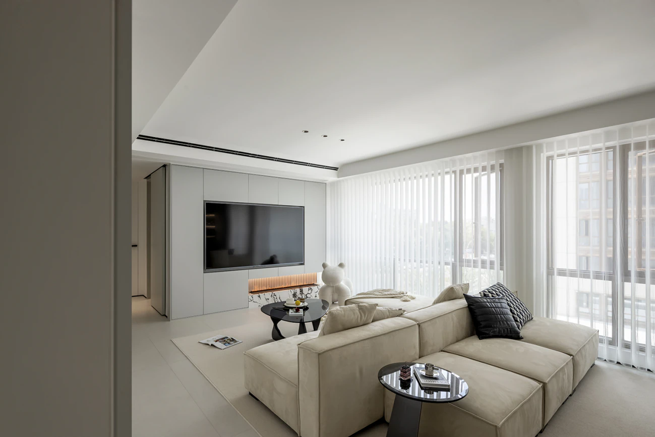 HOMESEE Yiwu Yuefu 140 sqm Modern Simple Residence interior design case image 03