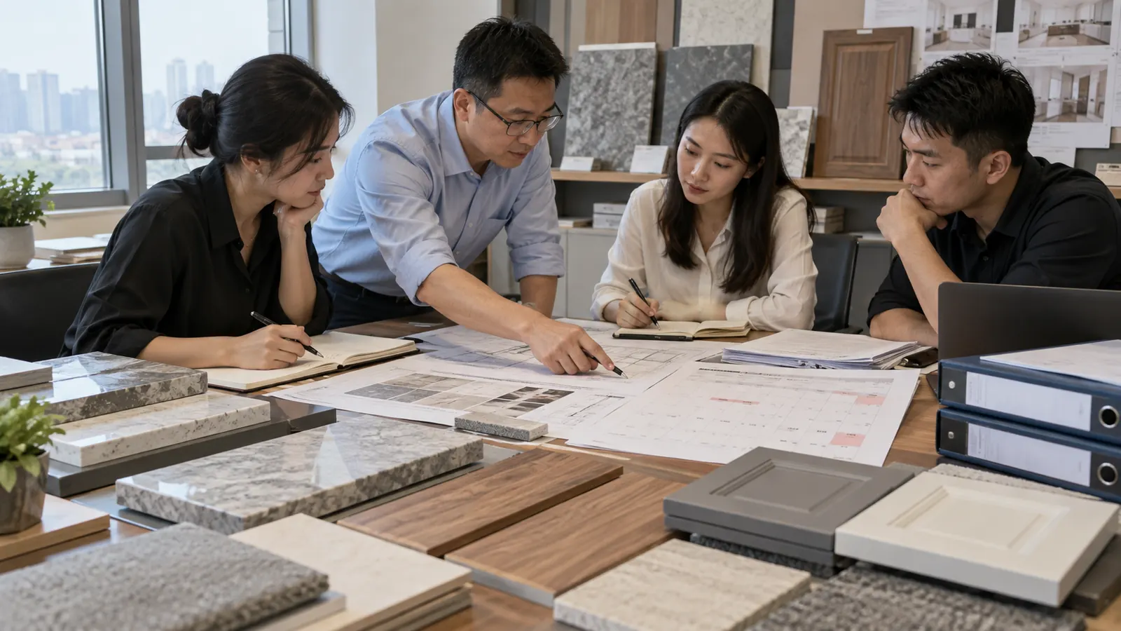 Project procurement team reviewing material release and shipment cutoffs before China Golden Week