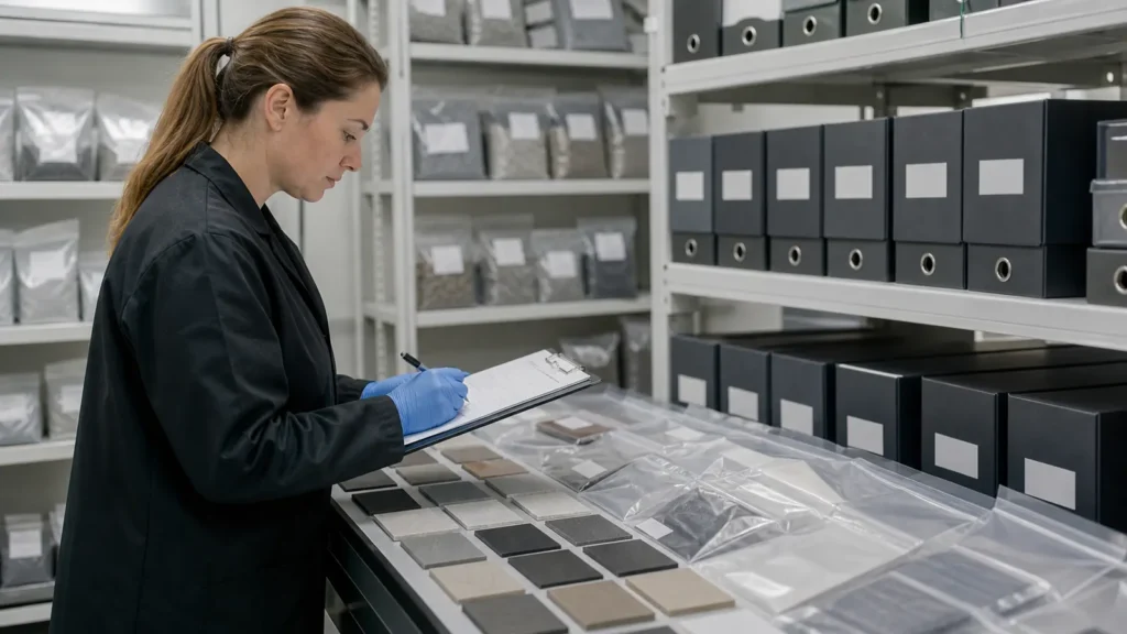 Physical Material Sample Custody: A Retention Chain for Project Approvals