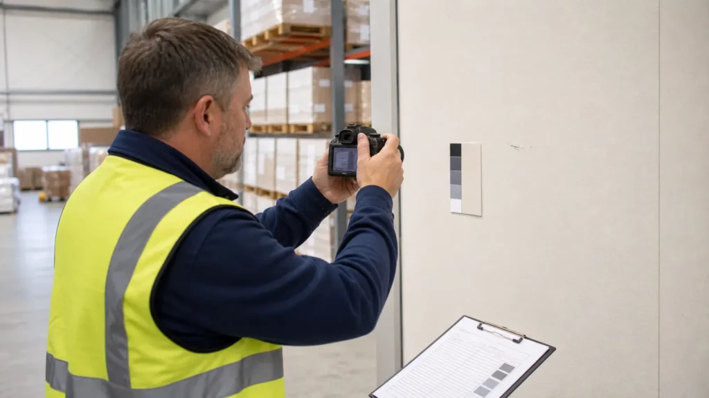 Inspection Defect Photo Evidence Plan for Mixed Interior Materials