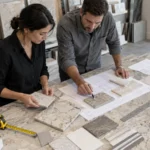 HOMESEE-Decor 06 stone tile cutting list revision freeze fabrication for interior materials sourcing and project design