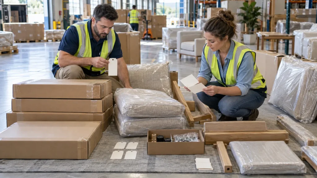 Furniture Multi-Carton Set Linkage and Component Identity Register