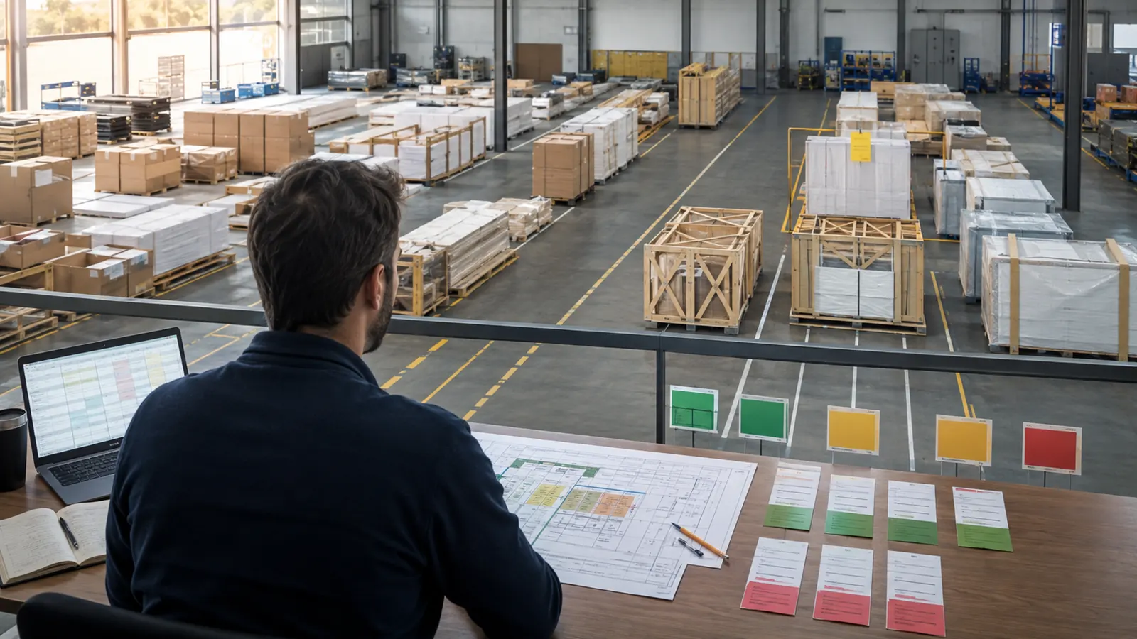Logistics and procurement team deciding a consolidation cut-off around ready held and late material packages