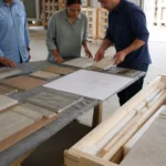 HOMESEE-Decor 10 stone cut to size piece map shop drawing crate for interior materials sourcing and project design